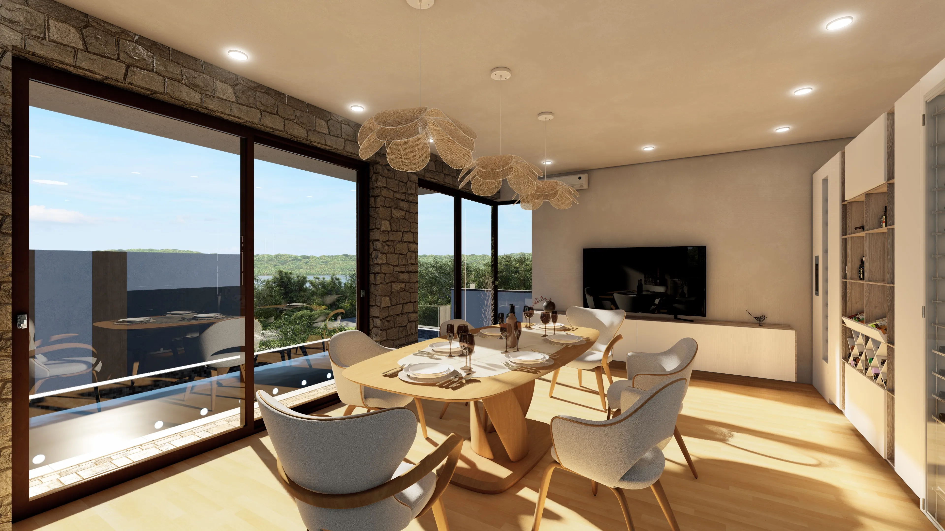Villa B Kitchen View 1